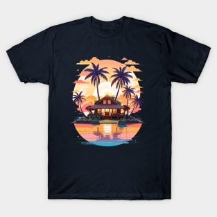 Sunny Beach House T-Shirt Design T-Shirt